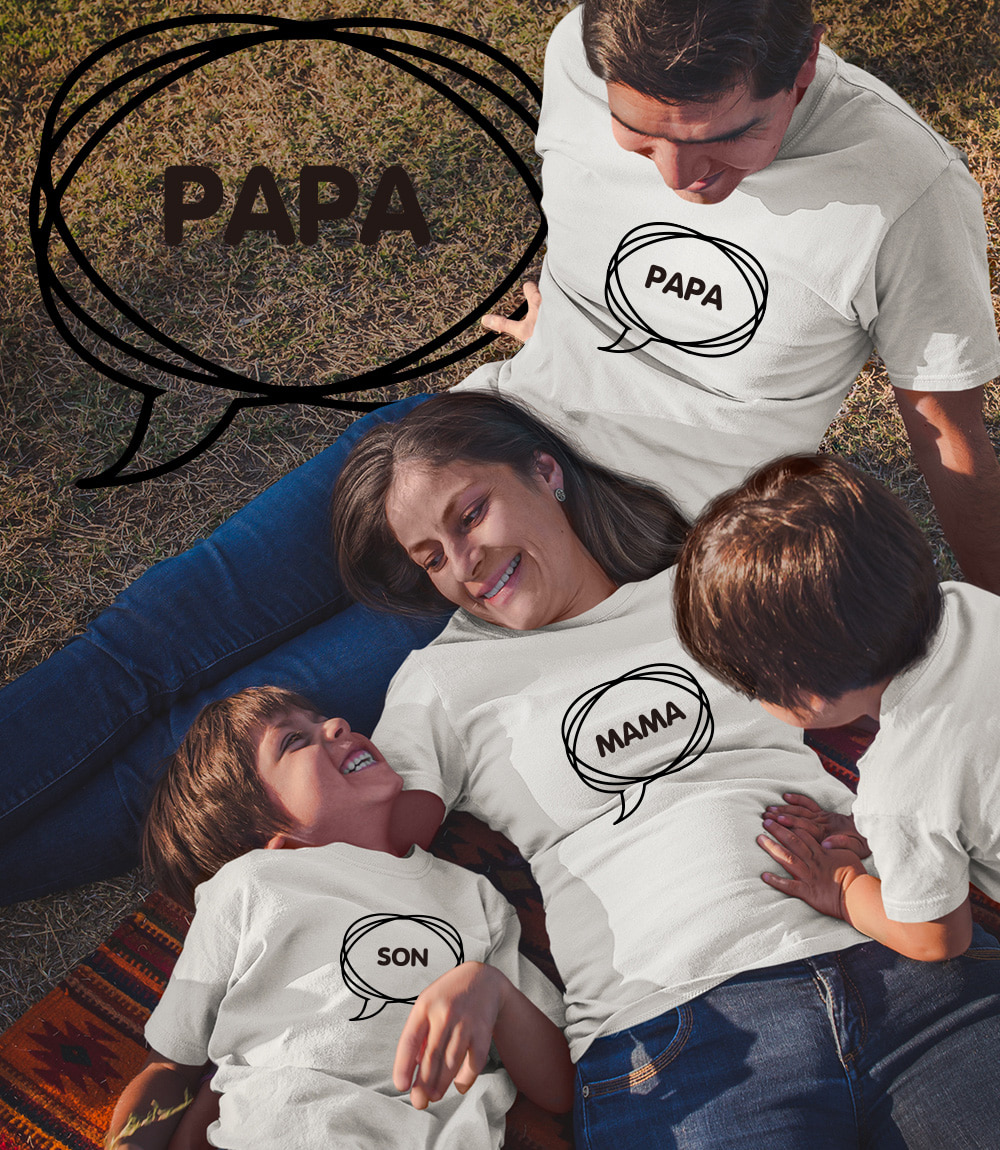 217 가족티 말풍선 패밀리 